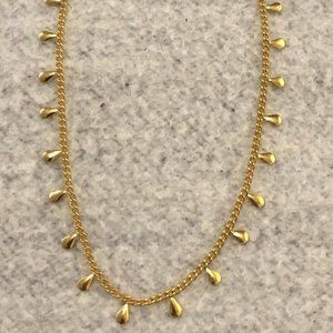 NWT Gold Filled Gypsy Coin teardrop Charm Choker